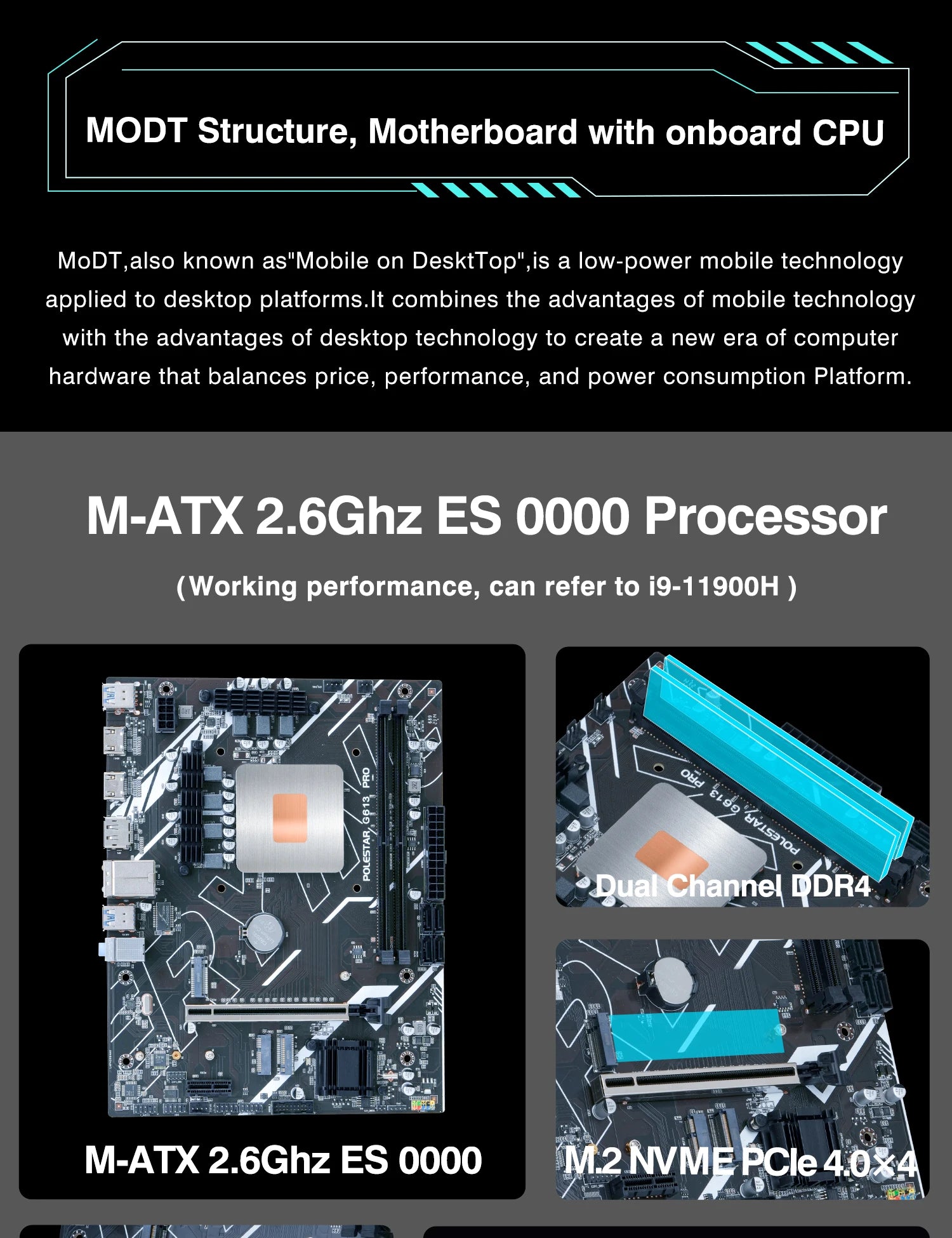 DIY-Gaming-Computer-Motherboard mit integriertem 11. Kit IntelCore CPU 0000 ES 2,6 GHz (siehe Kit i9 1198** i9 11900) DDR4