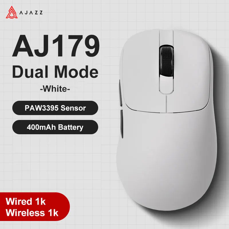 AJAZZ AJ179 PRO PAW3395 Wireless Gaming Mouse with RGB Charging Base 26000DPI Lightweight Ergonomic Mouse for PC Gamer Laptop