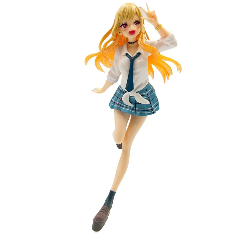The hot Anime Figure 18cm  MARIN KITAKAWAMy Dress Up Darling  Uniform Toys  PVC Model Collector Birthday Gift