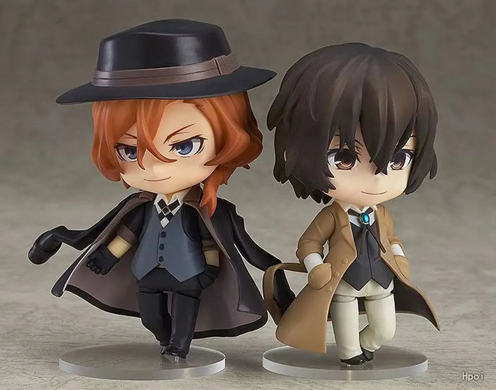 10cm Bungo Stray Dogs Q Edition Osamu Dazai Nakahara Chuuya Anime Figure Pvc Action Figurine Statue Model Collection Toys Gifts
