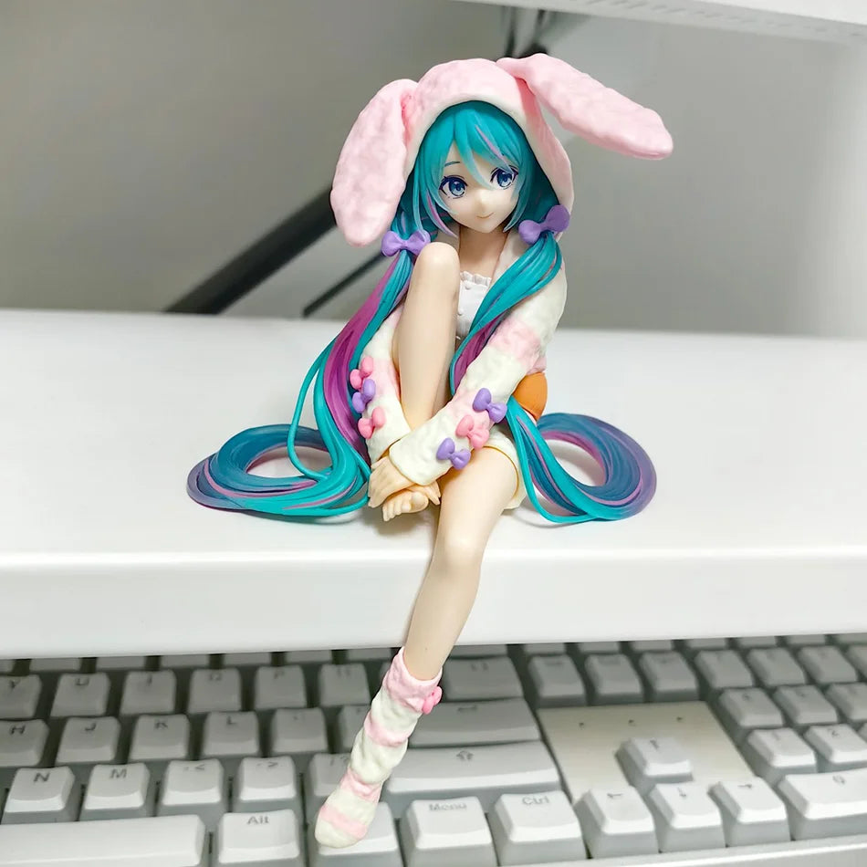 Hot 14CM Anime Hatsune Miku Noodle Stopper Figure Anime Peripheral Collectible Models Decorations Children Kawaii Gift