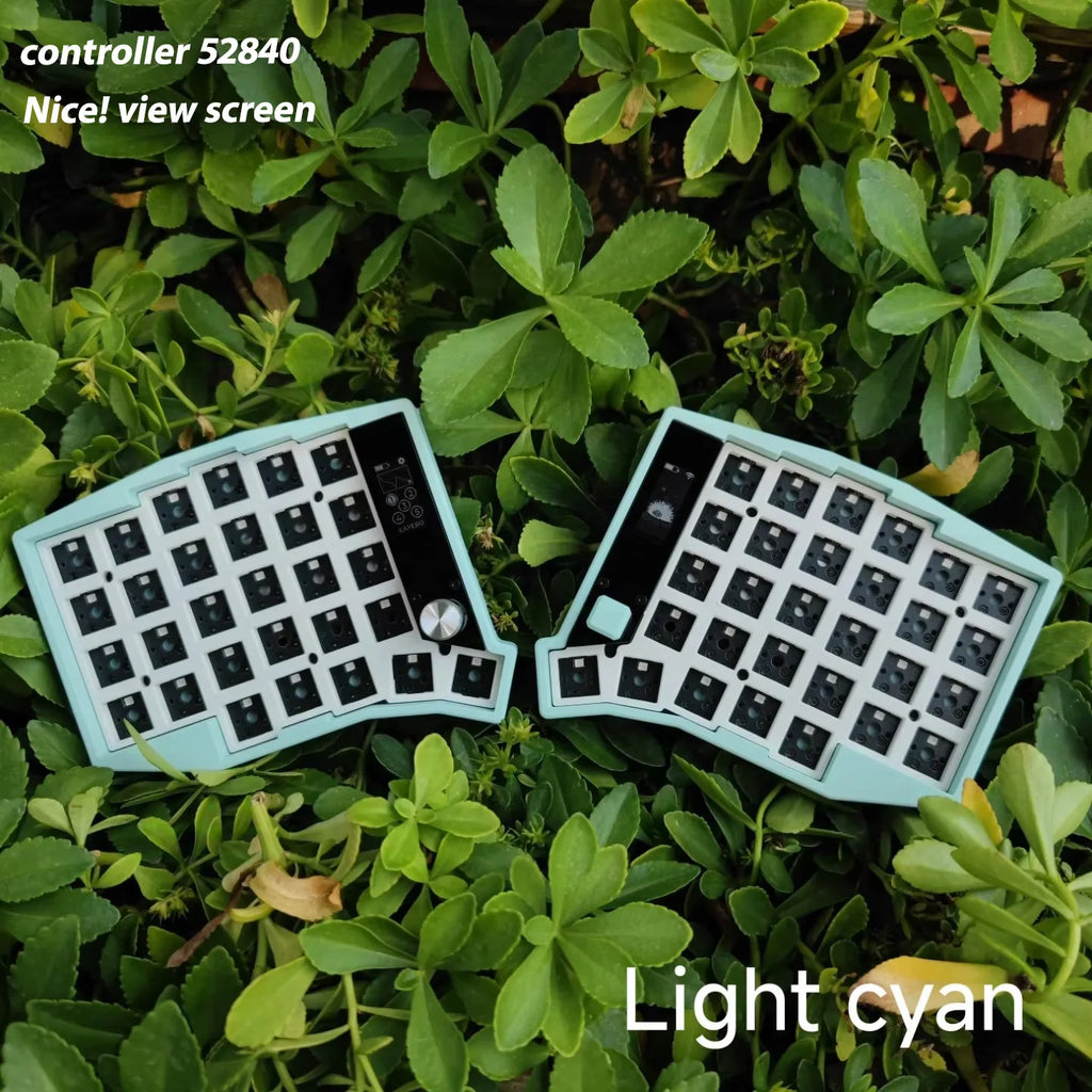 Sofle Split Keyboard Kit Dual Mode Wired Bluetooth Wireless Split Keyboard Kit Customized 58 Keys Hot Swap with Screen Knobs ZMK