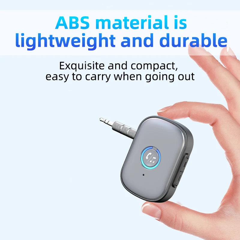 Bluetooth 5.3 Audio Receiver AUX 3.5mm Jack Stereo Wireless Audio Adapter with Microphone for Car Earphones TV Speakers