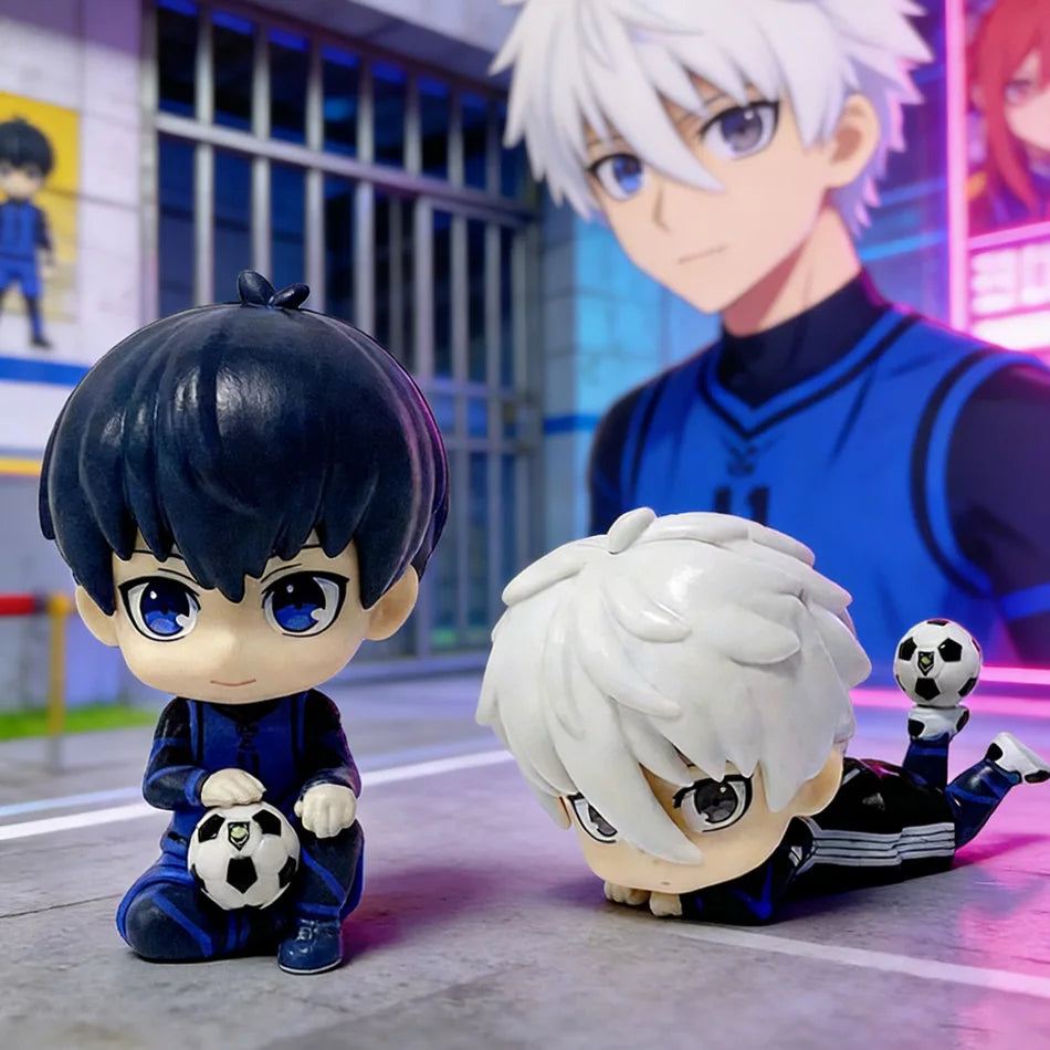 2026 New BLUE LOCK Action Figures Isagi Yoichi Nagi Seishiro Anime Figure Q Version Figurine PVC Collectible Model Kids Doll Toy