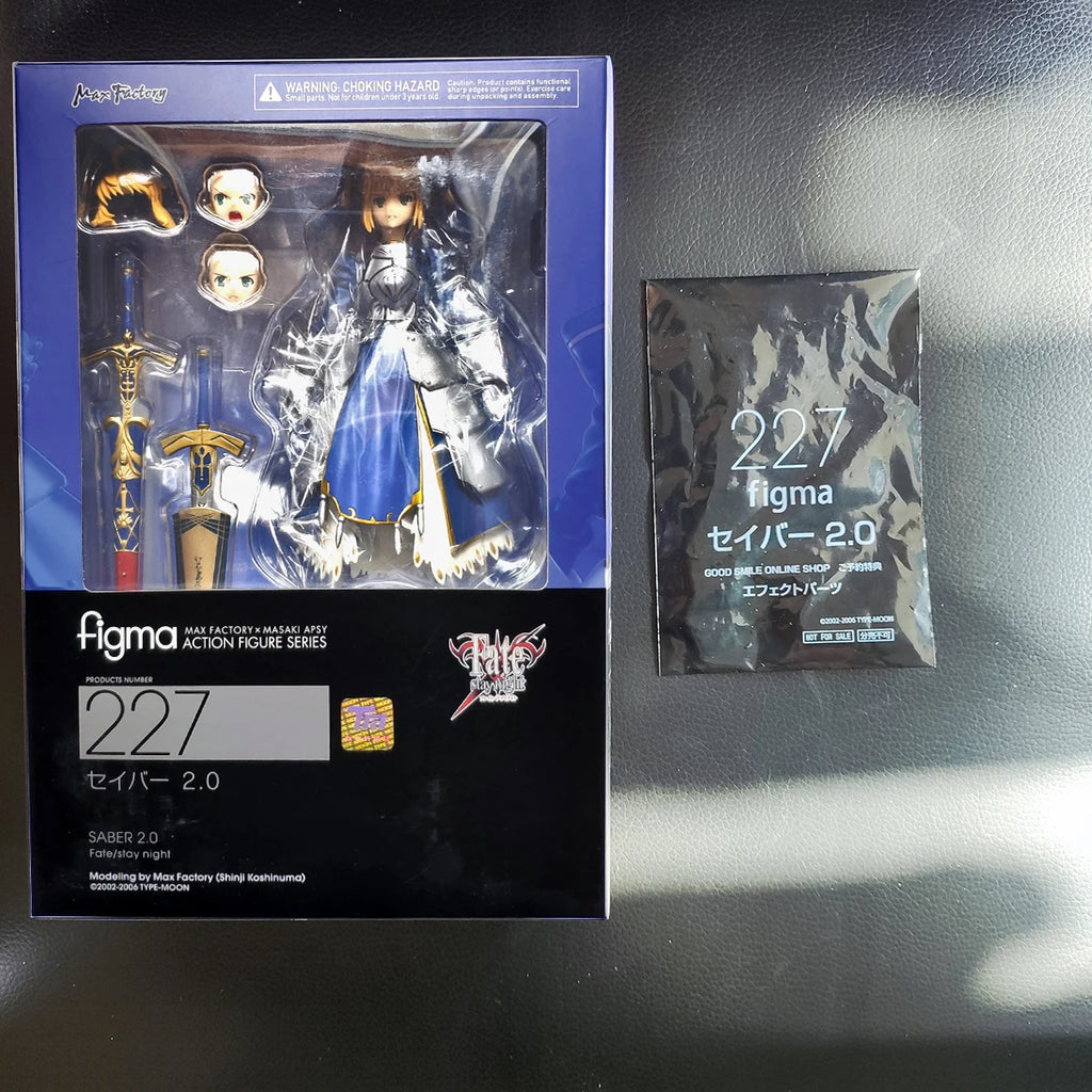 Original Genuine Max Factory Action/Dolls Figma (#227) Fate/Stay Night Altria Pendragon Saber 2.0 H=140mm Anime Action Figure
