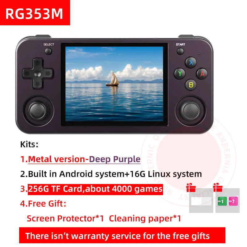 ANBERNIC RG353M Handheld-Spielkonsole aus CNC-gefräster Aluminiumlegierung, unterstützt Dual-OS (Android 11 + Linux), 5G, WLAN 4.2, Bluetooth, 3,5-Zoll-IPS-Display