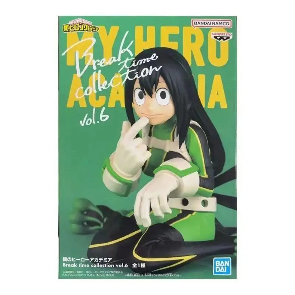 В наличност Оригинална фигурка My Hero Academia Tsuyu Bandai Banpresto Break Time Collection Vol.6 Anime Merchandising