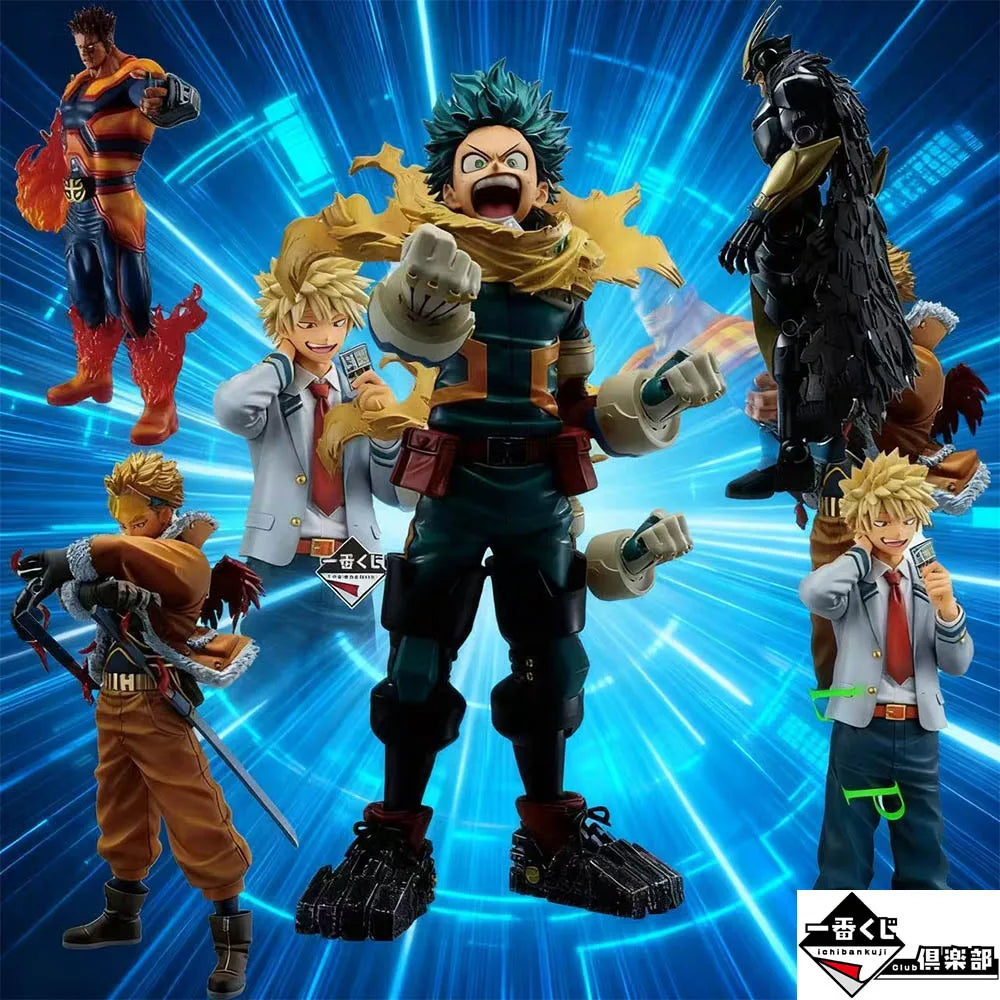 BANDAI Ichiban kuji  Jujutsu Kaisen Izuku Midoriya Katsuki Bakugo Endeavor Hawks All Might Anime Figure Model Genuine Boxed Toy
