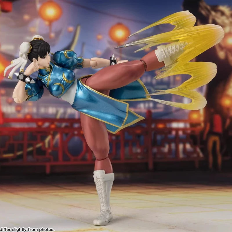 Bandai Genuine SHF Street Fighter(SF)CHUN-LI GUILE RYU OUTFIT 2 Anime Action Figure Collectible Model Toy Ornament Gift Children