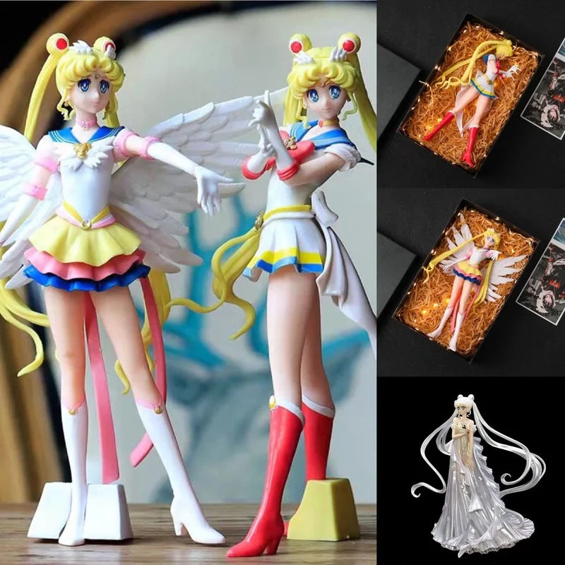 Moon Anime Figure Tsukino Usagi Action Figurine Pvc Statue Model Collectible Ornament  Decor Toys Kids Christmas Gifts