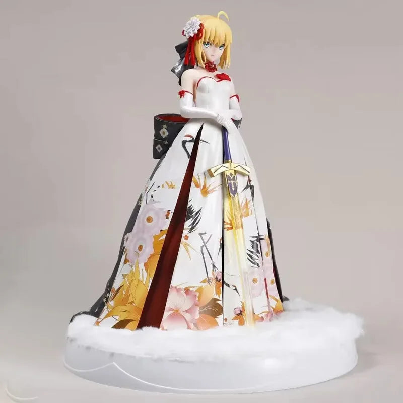 Saber Fate/Grand Order Sexy Kimono Figure Anime Sction Painted Saber Model Doll Collectible Figurine Toy Gift