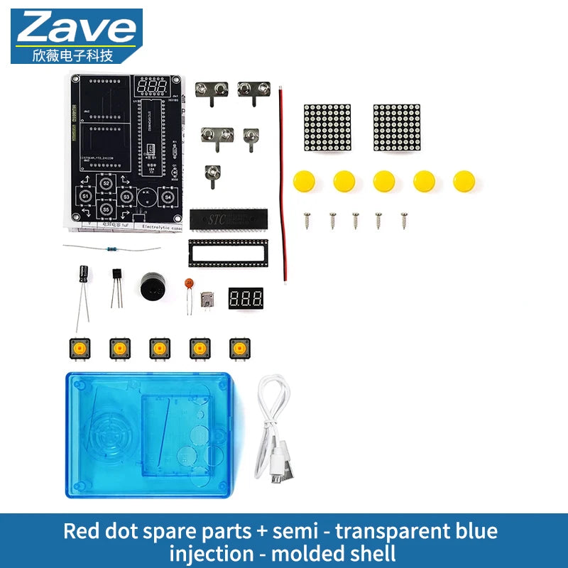 Pixel Game Console Making Kit: 51 Single - Chip Microcomputer Tetris Puzzle Game Electronic DIY Welding Practice