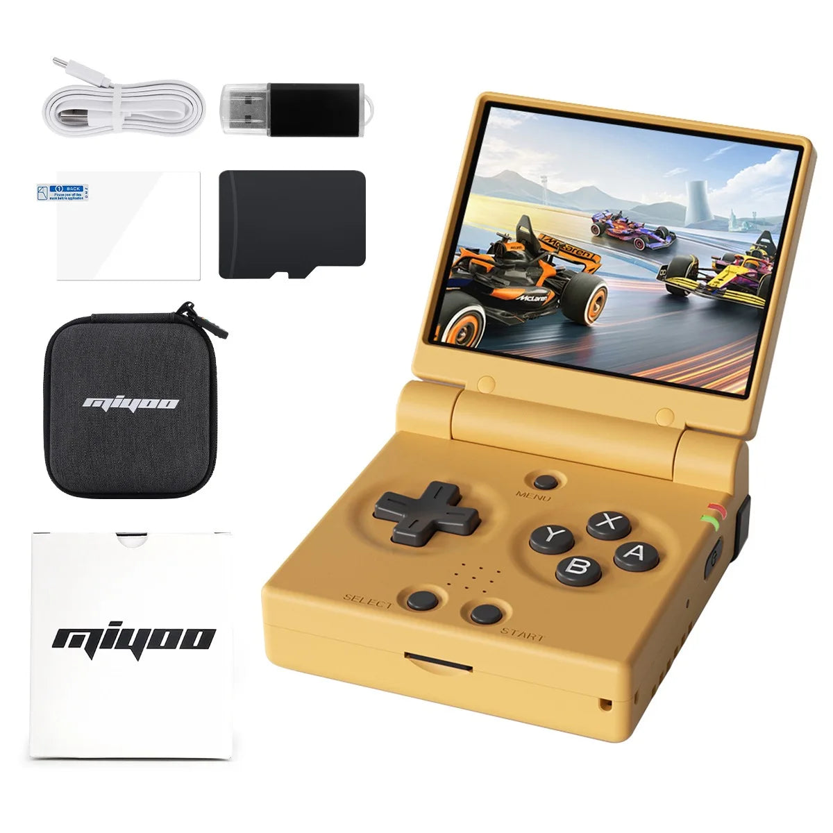 AMPOWN Miyoo Mini Flip Open Source Handheld Retro Arcade Game Console Portable Gaming Player For Retro Gamers Travel Home Use