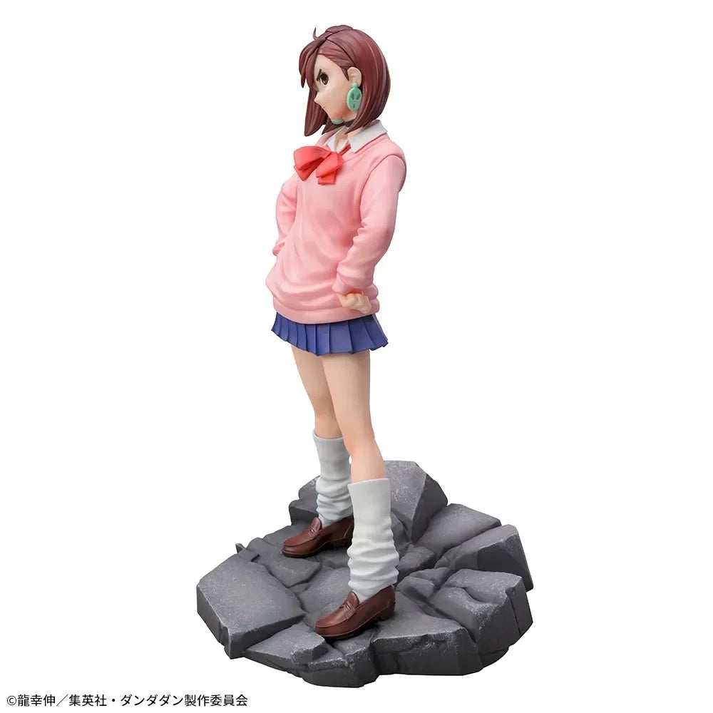 18CM Anime DAN DA DAN Ayase Momo Figure Humanoid Doll Ornament Model Toys Female Proportional Collect Holding Flowers PVC