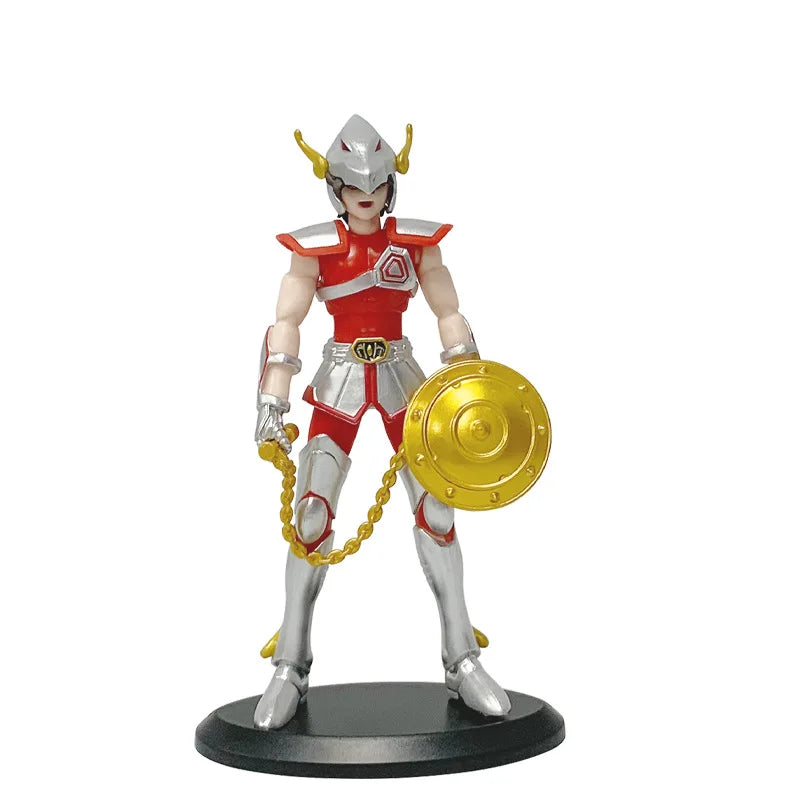 19CM Anime Figure Phoenix Ikki Hyoga Seiya Shiryu Standing Armor Model Children's Toys PVC Box Desktop Collection Decoration