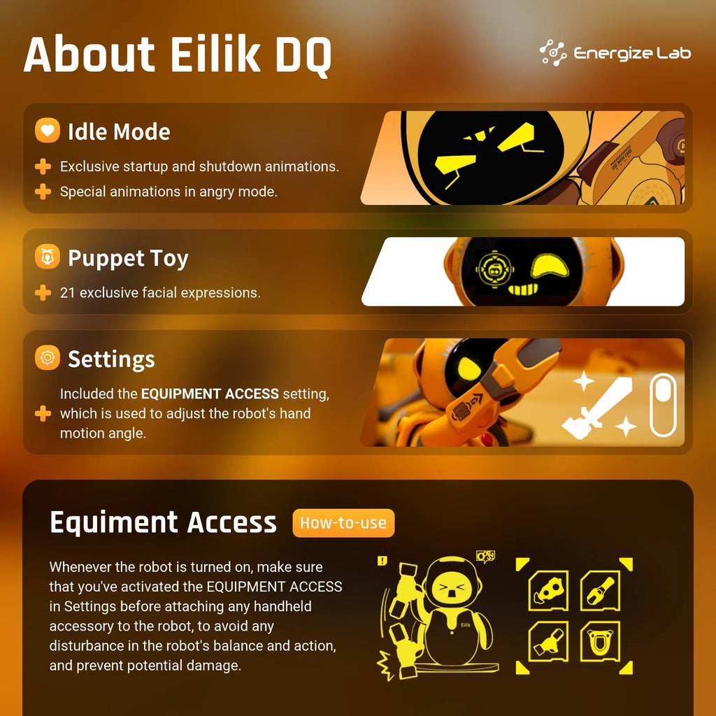Eilik DQ - Touch Interactive Toys, Cute Robot Pets with Abundant Emotions. Idle Animations&Exclusive Mini-Games. Special Version