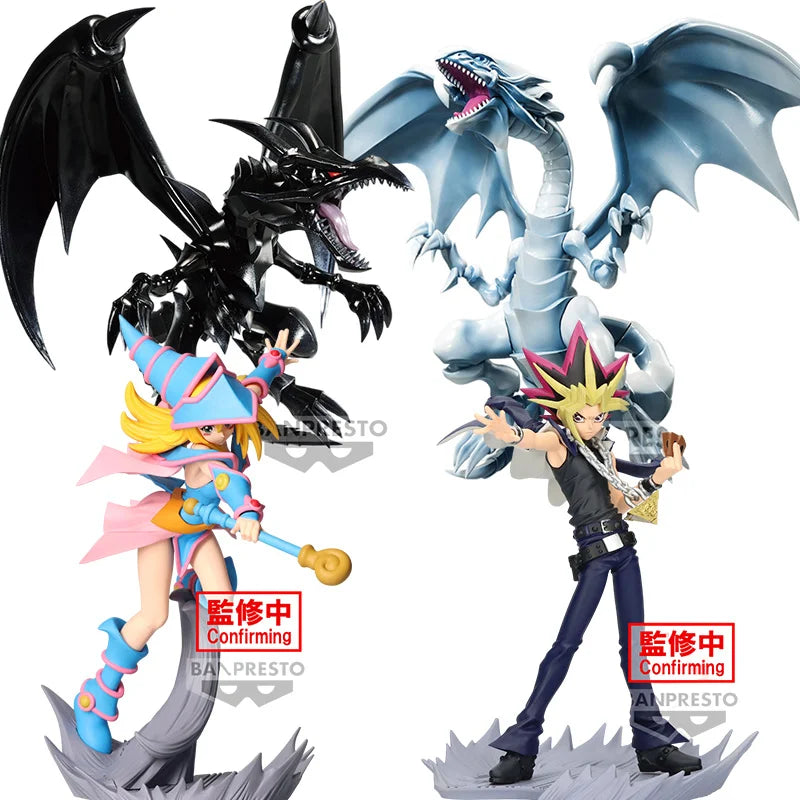 Original Bandai Anime Yu-Gi-Oh! Duel Monsters Blue-Eyes White Dragon FIGURE Action Figure PVC Red-Eyes Black Dragon Toys Model