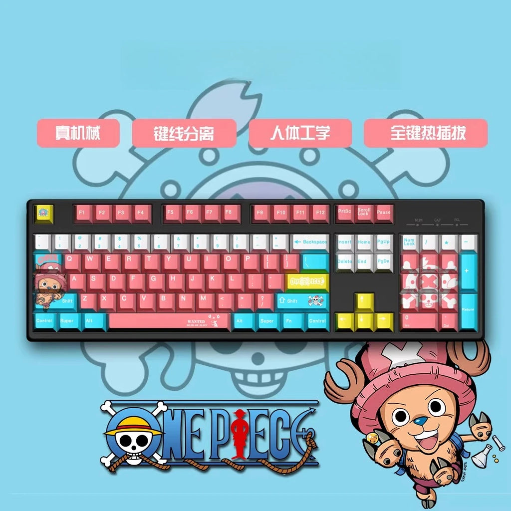 Anime Theme Mechanical Keyboard Cosplay Hatsune Miku Chopper Ayanami Rei Figure Gaming Keyboard Boys Gifts