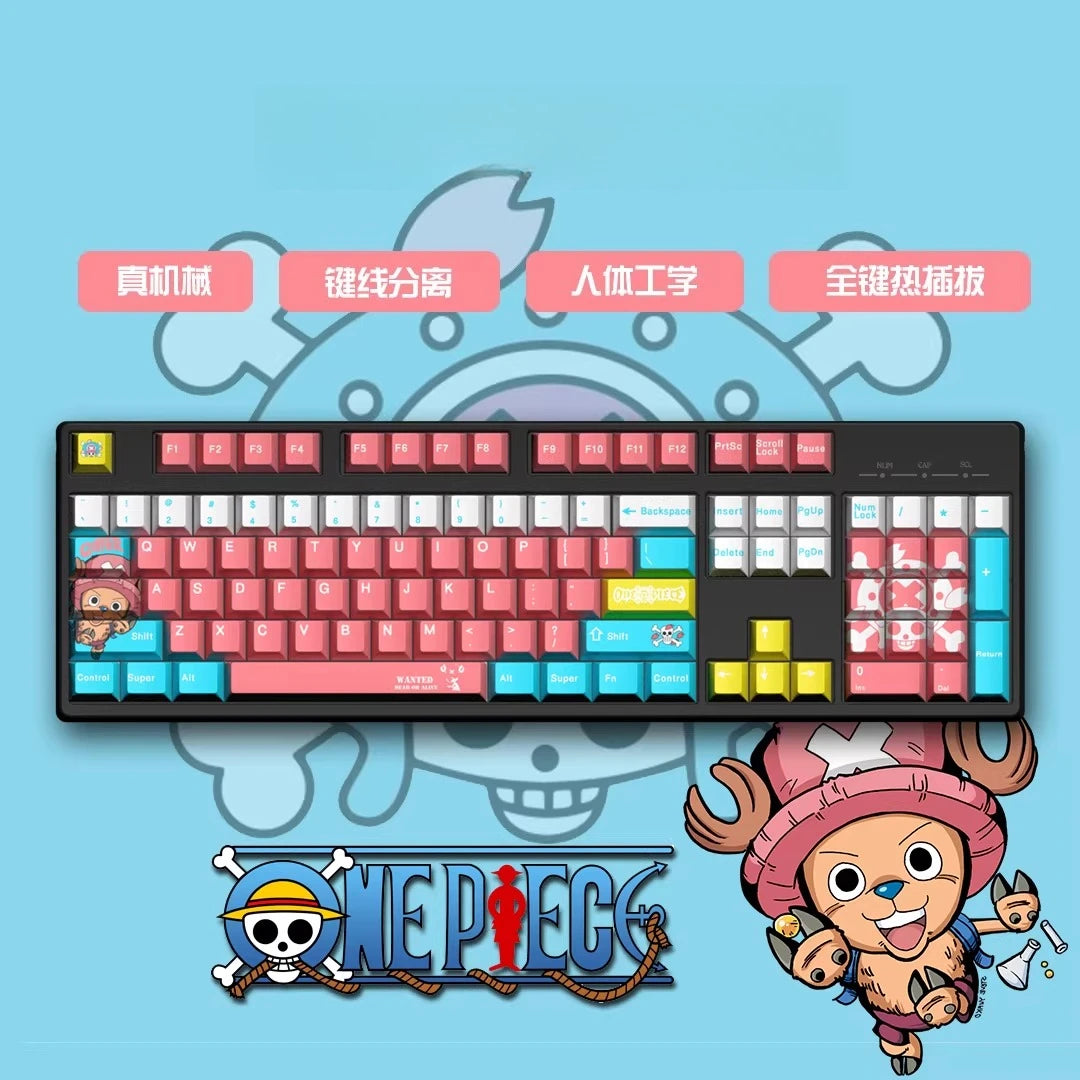 Anime Theme Mechanical Keyboard Cosplay Hatsune Miku Chopper Ayanami Rei Figure Gaming Keyboard Boys Gifts
