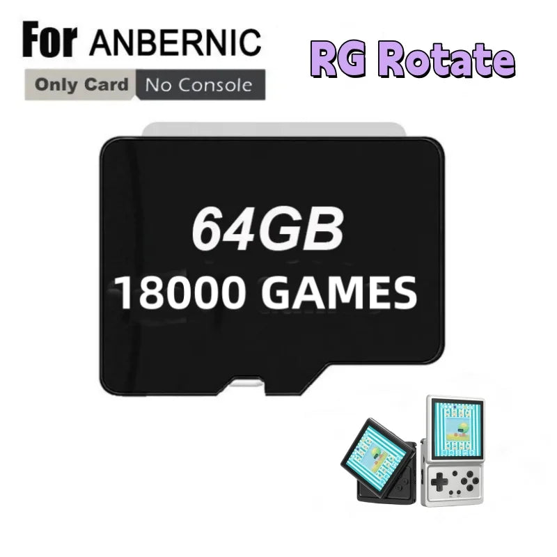 Game Card For ANBERNIC RG Rotate Retro Classic Games Android Handheld Gaming Console Memory Card TF Card SD Card 512G PS2 PSP