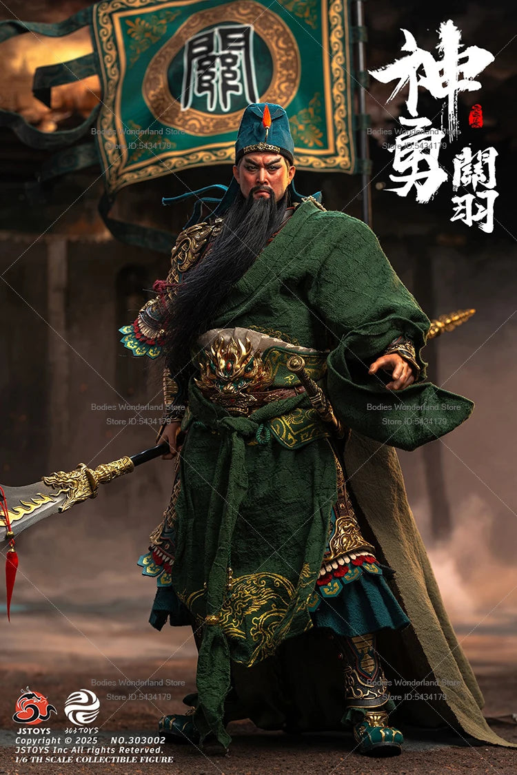In Stock 303TOYS x JSTOYS NO.303002 1/6 Male Soldier War God Guan Yu Three Kingdoms Series 12Inch Action Figure Doll Collection