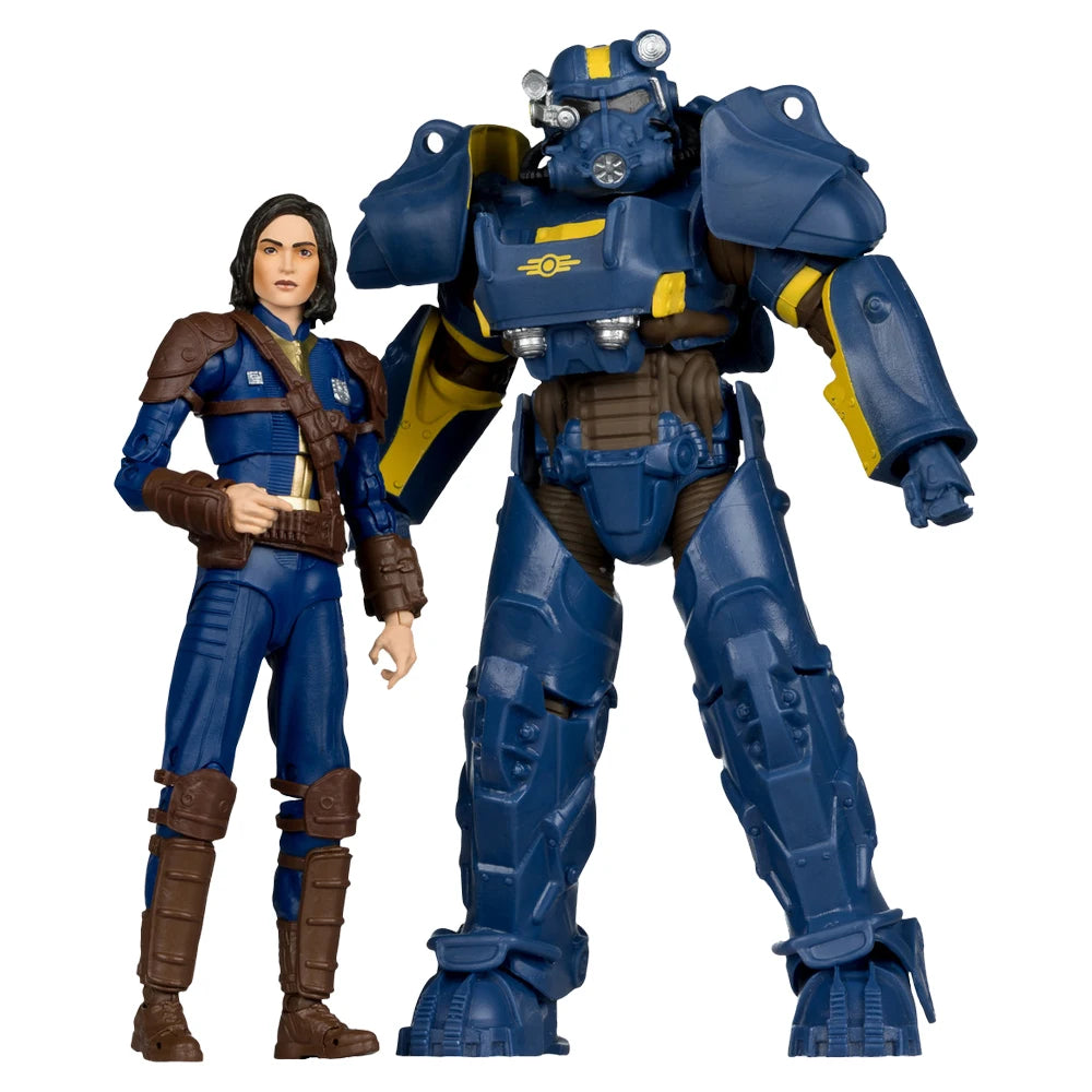McFarlane Toys T-60 Vault Tec & Sole Survivor (Fallout New Vegas) 2-Pack 7" Action Figure Model Doll Garage Kit