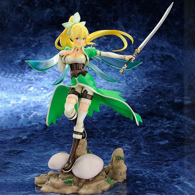 Bandai Banpresto Schwert Art Online Kirigaya Suguha Leafa Niedliche Anime Figur Modell Puppen Kawaii Cartoon Dekor Erwachsene Kinder Spielzeug Geschenke