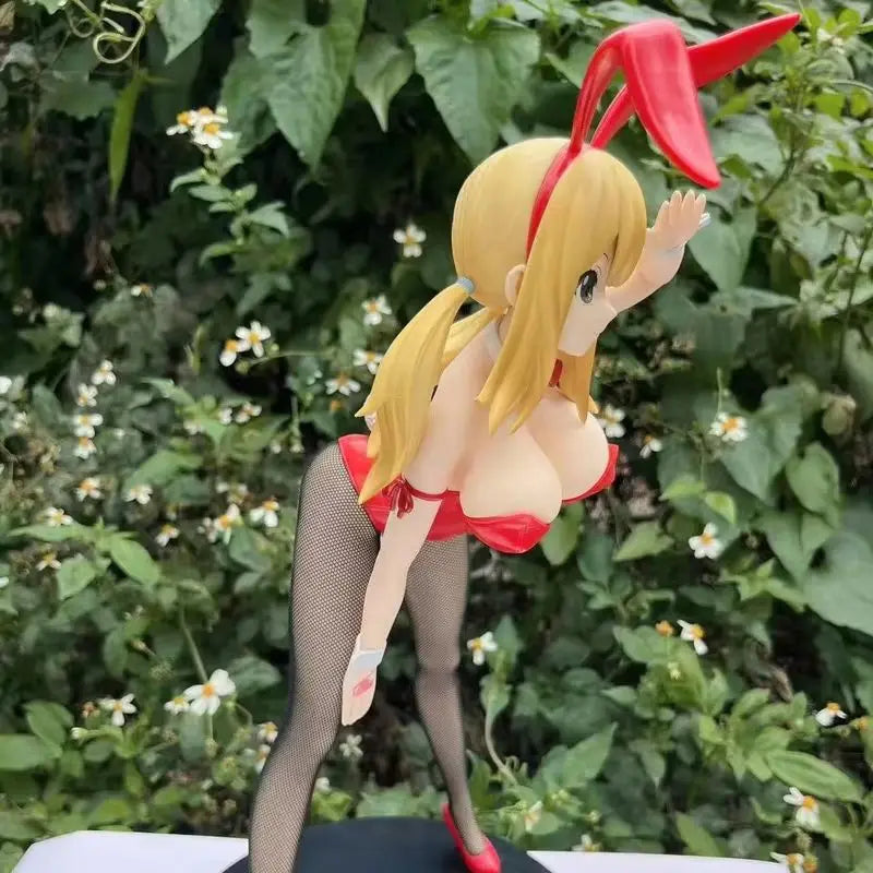38CM FAIRY TAIL B-STYLE Lucy Heartfilia Bunny ver Mädchen Figur Hart-PVC Spiel Statue Anime Modell Action Erwachsene Puppe Spielzeug Geschenke