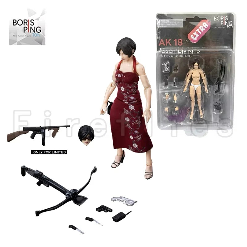 1/18 Boris Ping Toys Action Figure AK18 Series Wave 2 Agent Wang and Avina Anime Model Toy