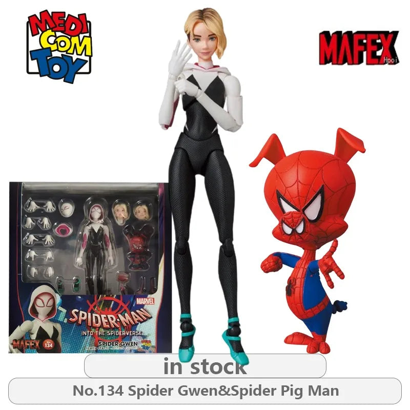 Medicom Toy Original Spider-Man: Parallel Universes Series 107 Spider-Man (Miles Morales) Action Figure Model Toys Movable Model