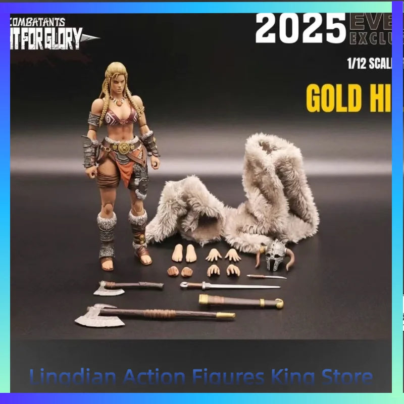 In Stock XesRay Fight for Glory 1/12 Action Figure Combatants 2025 Event Exclusive Gold Hildr 6 Inch Anime Model for Gift