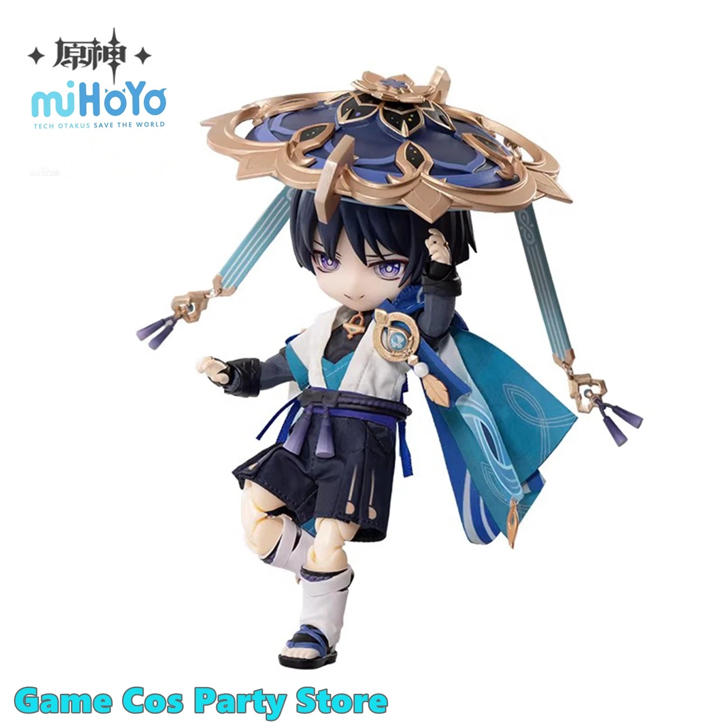 [Genuine] Game Genshin Impact Wanderer Dress-Up Dolls Scaramouche Cartoon Statue Anime Cosplay Model Accessories Original Gifts