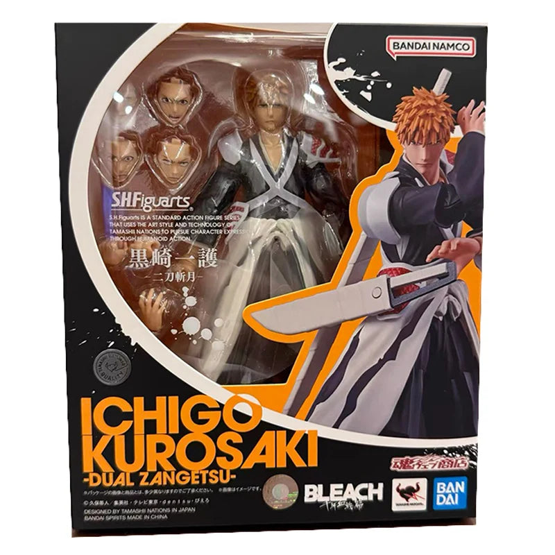 Bandai Original SHF BLEACH Ichigo Kurosaki Toushiro Hitsugaya Byakuya Kuchiki Kenpachi Zaraki Renji Abarai Anime Figur Modell Spielzeug
