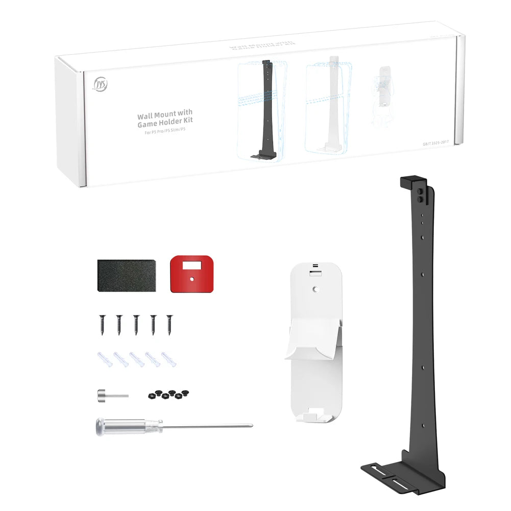 For PS5 Pro/PS5 Slim/PS5 Console Wall Mount Storage Hook Set Controller Headset Display Holder Host Wall Bracket