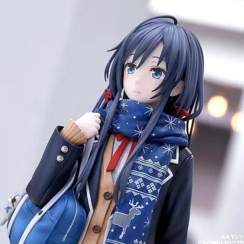 26cm My Teen Romantic Comedy Snafu Yukinoshita Yukino School Uniform Anime Figure Winter Clothing Toy Doll Statue Collect Decor