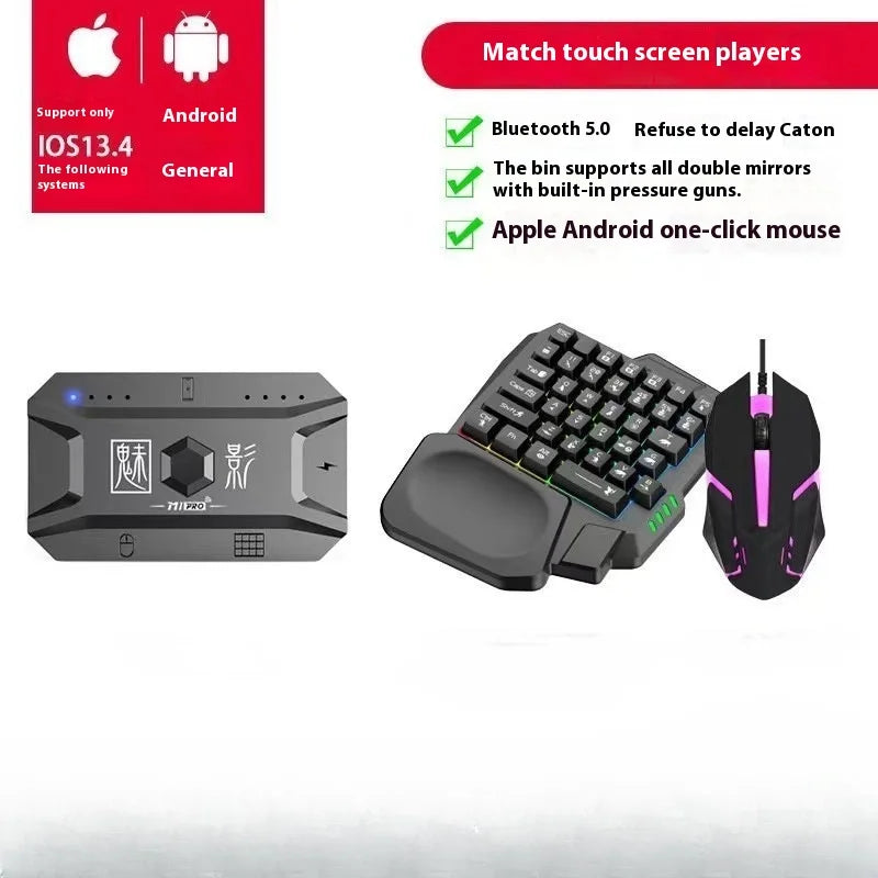Unsharkable Einhandtastatur mit mechanischem Gefühl Chicken Throne Tastatur- und Maus-Set Handyspiel Peace Elite Peripheriegeräte