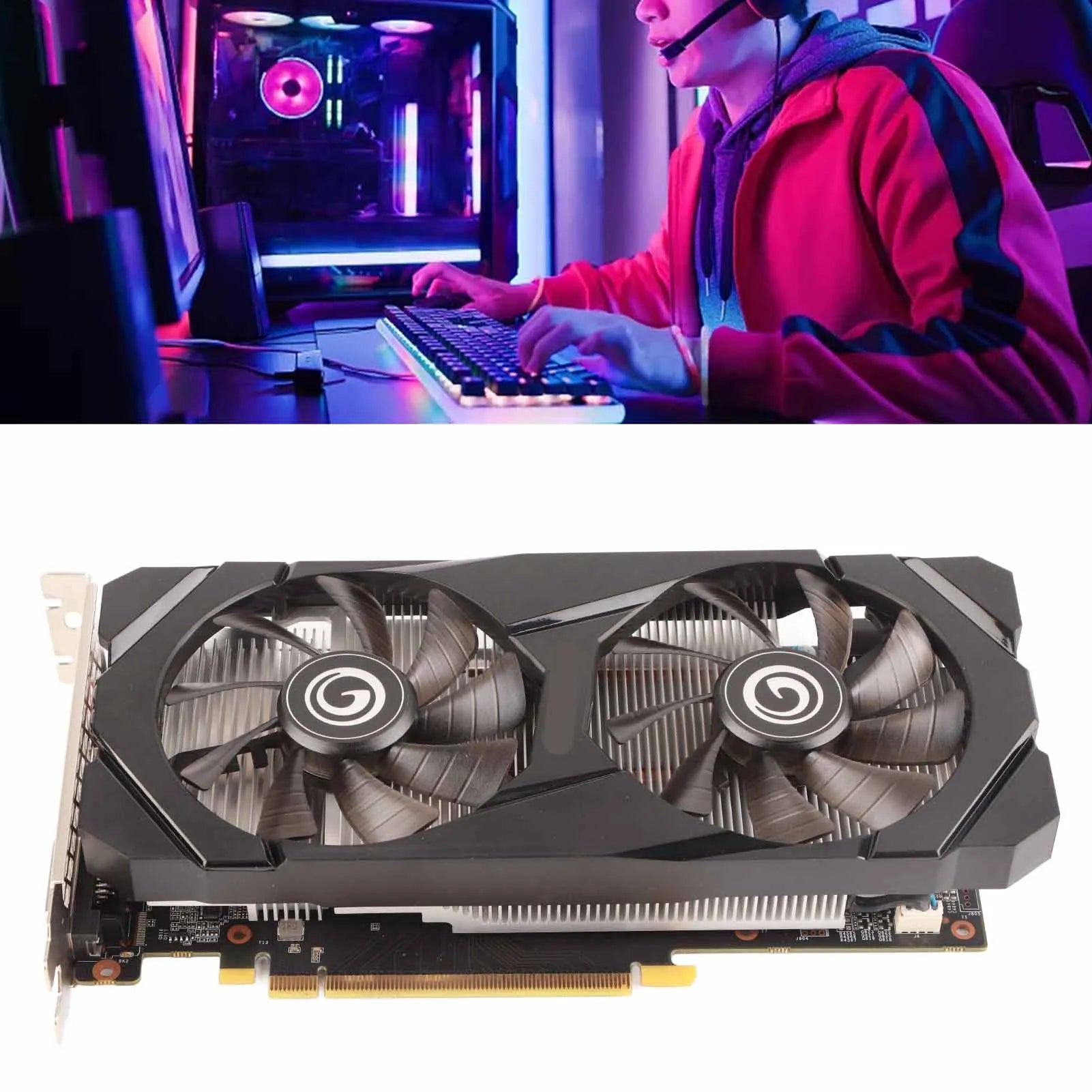 Gaming Graphics Card GTX1660Ti 6G Graphics Card GDDR6 192Bit Dual Fan Stable Desktop Computer Gaming Graphics Card Graphics Card