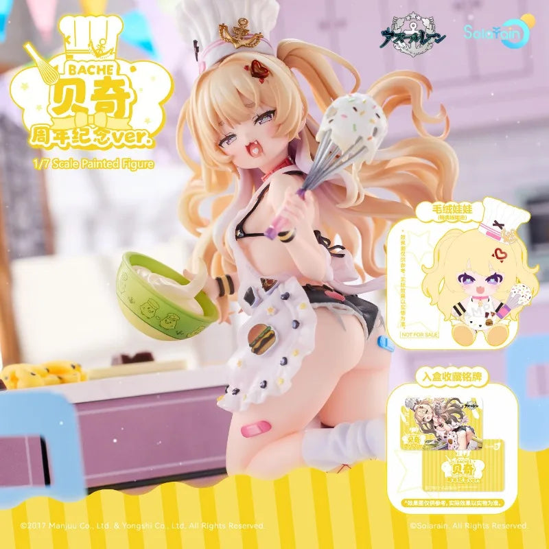 Solarain Azur Lane Bache Pastry Chef Anniversary Ver. 1/7 Cute Action Anime Figure Model Decor Collectible Desktop Ornament Gift