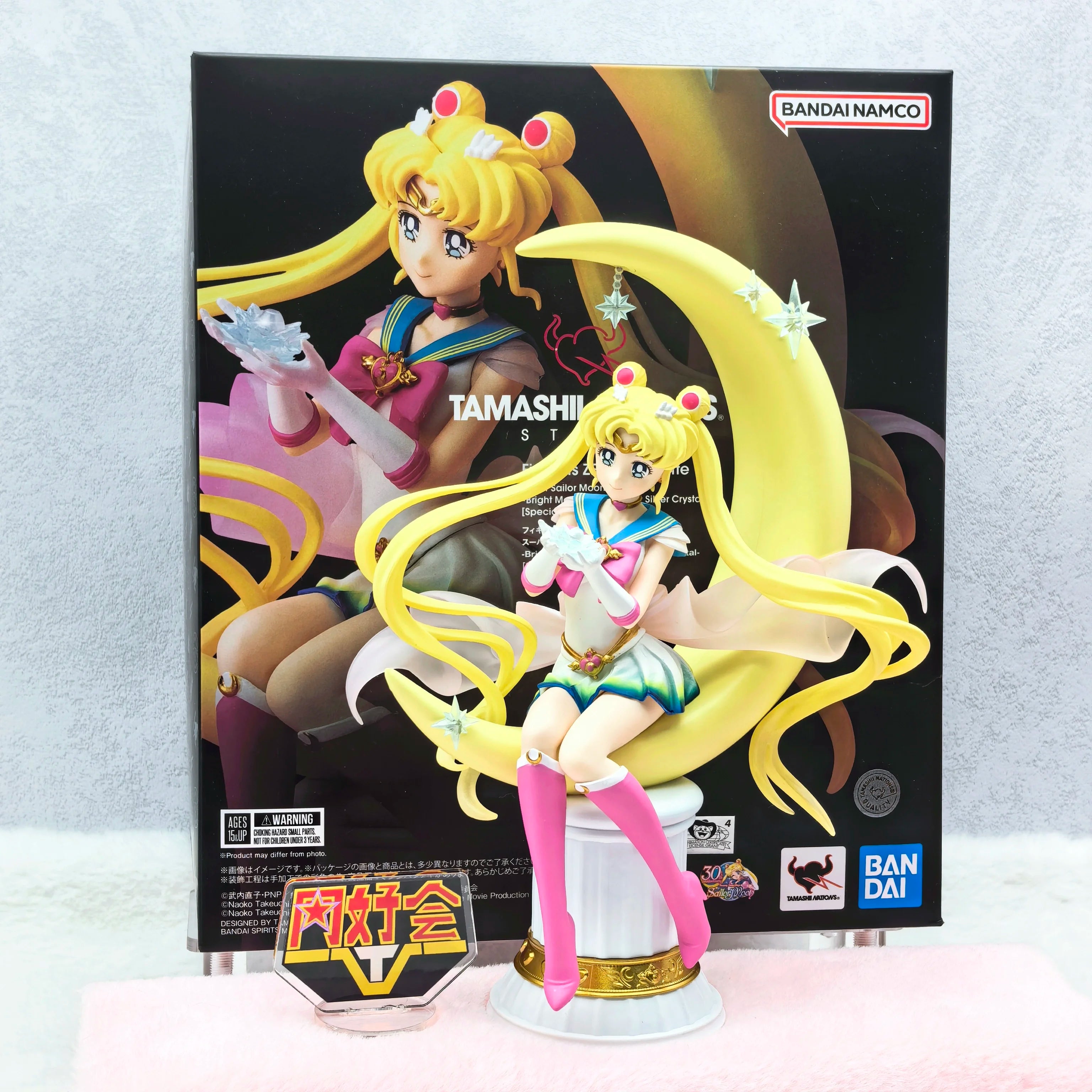 Original Bandai Sailor Moon Anime Action Figurine Kawaii Desktop Ornamental Model Usagi  Animation Periphery Exquisite Toy Gifts