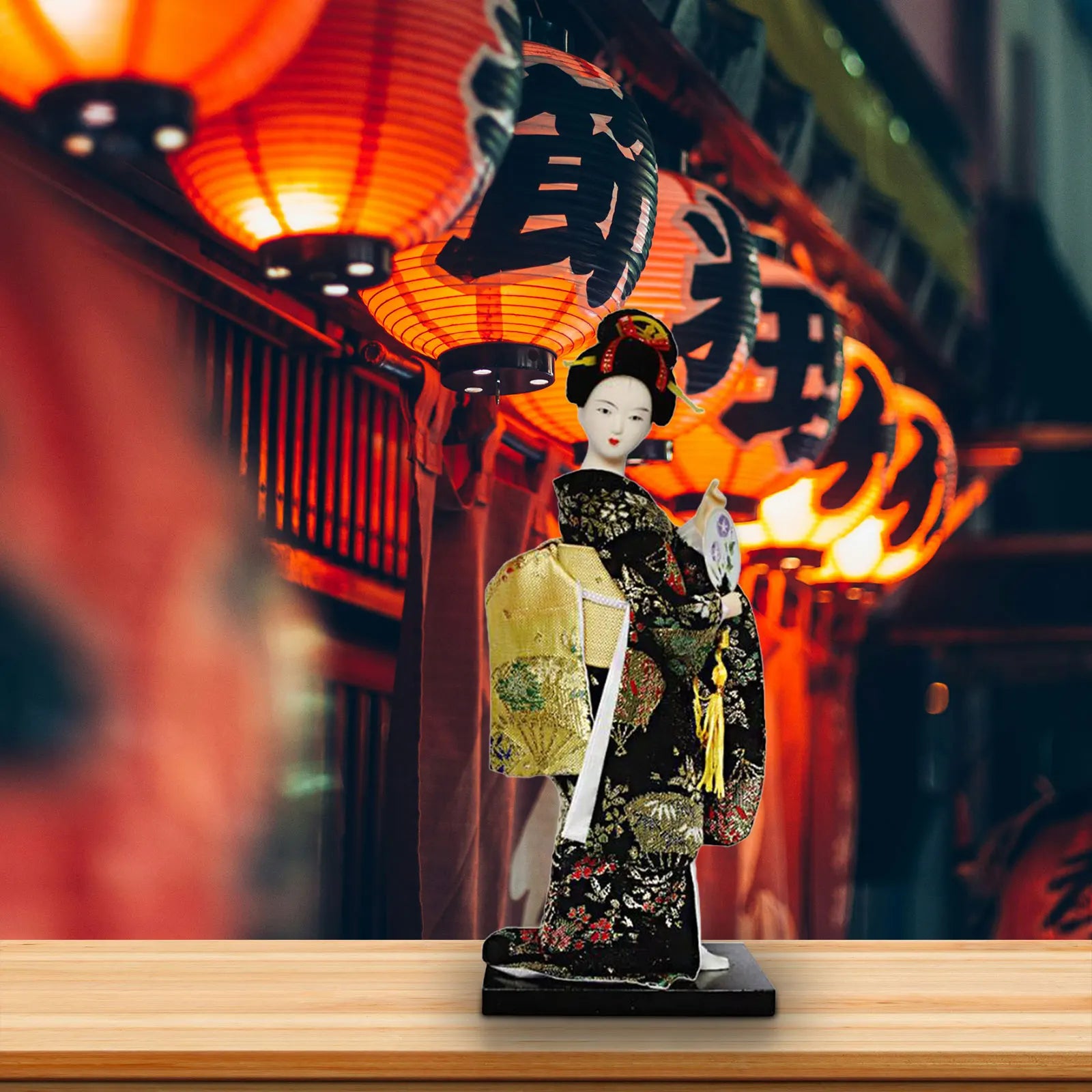 Japanese Geisha Kimono Doll Geisha Figurine Store Cabinet Living Room Decoration Desktop Figurine Ornament