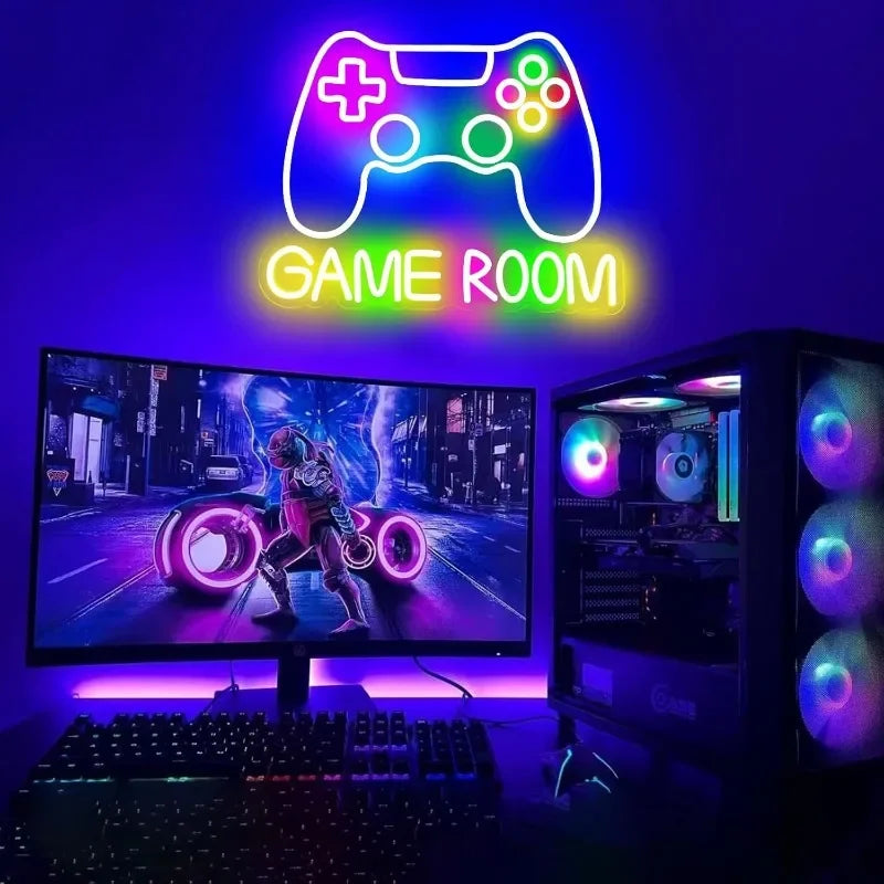 Gamer Neon for Gamer Room Decoration,LED Dimmable Light for Wall Decoration, Gamer Game Room Teen Boy Bedroom