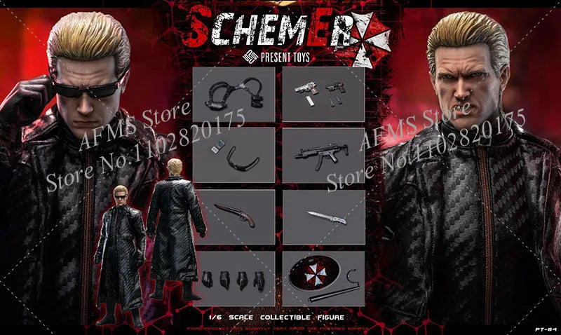 PRESENT TOYS PT-sp84 1/6 Scale Collectible Figure Wesker Adventure Game Dolls 12Inch Men Soldier Action Figure Model
