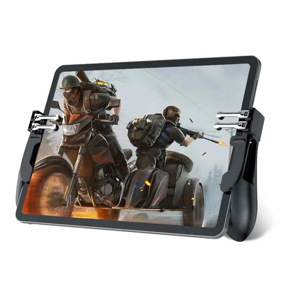 Six Finger Mobile Game Controller Joystick Trigger Handle L1R1 Shooter Fire Aim Button Gamepad Controller for iPad Tablet PUBG