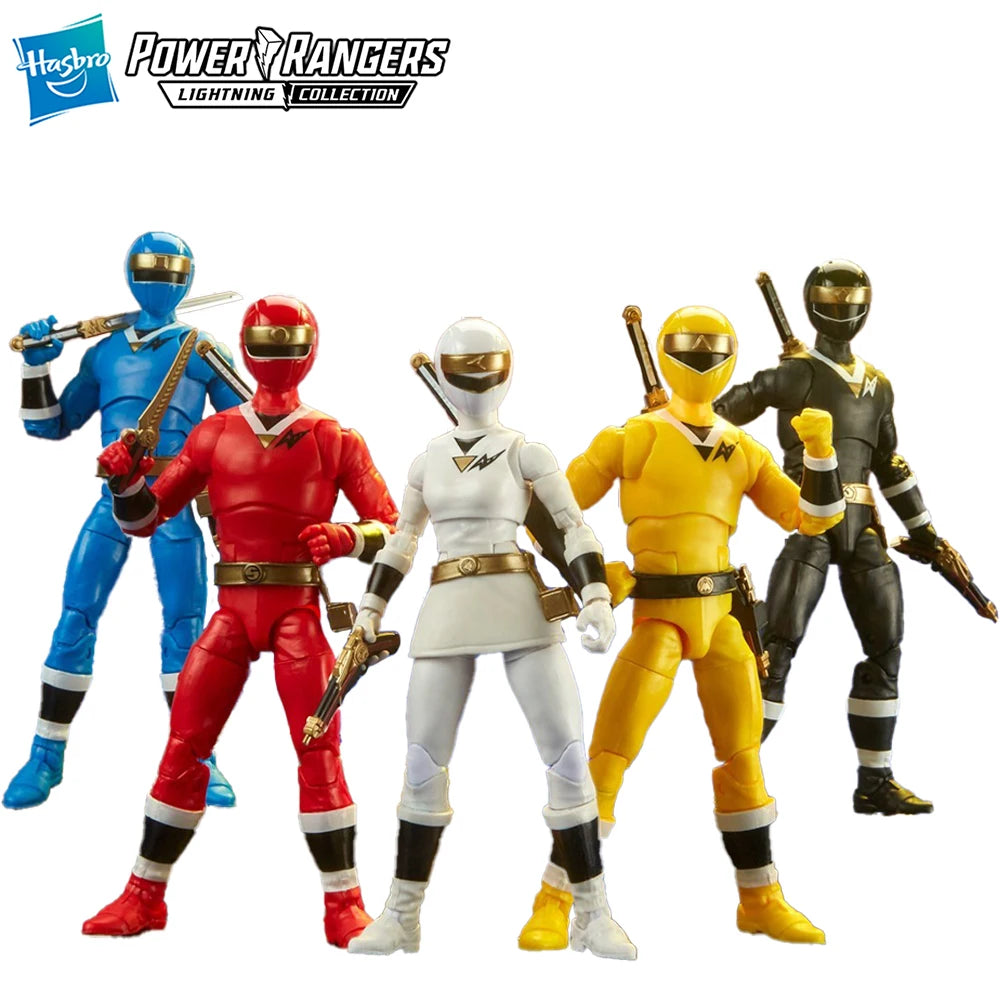 [In-Stock] Hasbro Power Rangers Mighty Morphin Alien Rangers Red, Yellow, Blue, White, and Black Rangre 15cm Figure Model Toys