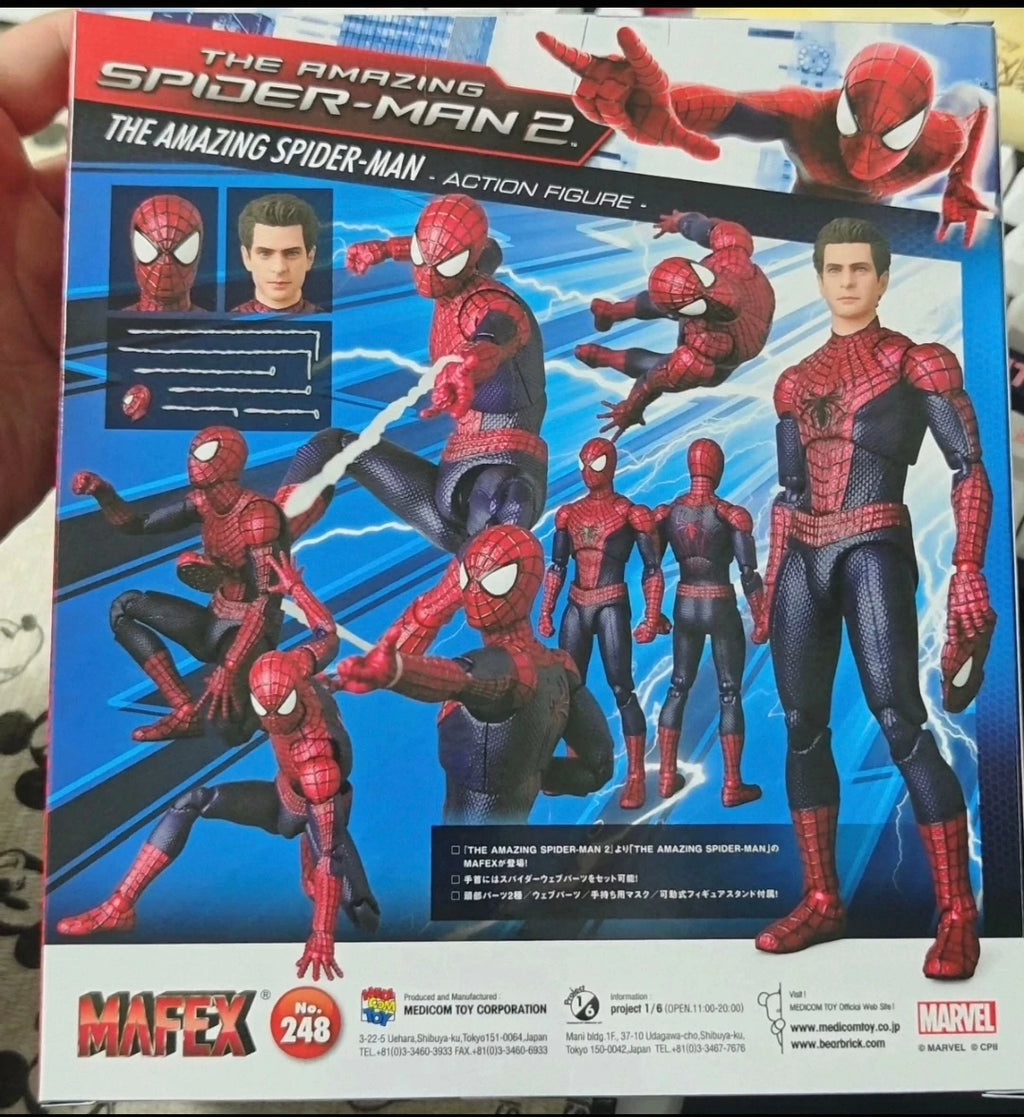 Original Medicom Toy Mafex 248 The Amazing Spider-Man 2 No.248 Spider-Man Garfield Spiderman In Stock Anime Action Collection