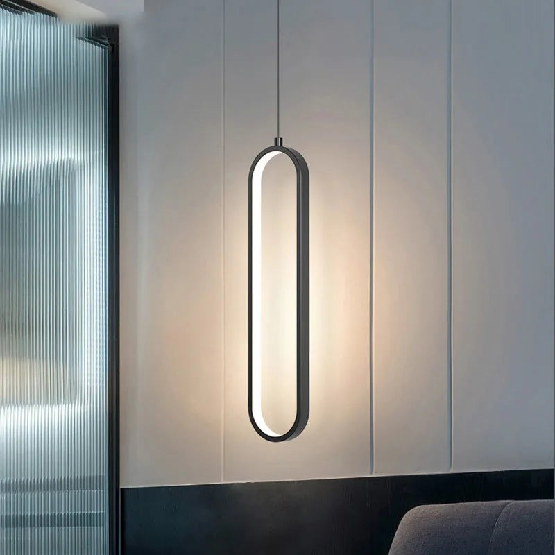 Modern Minimalist LED Pendant Light Chandelier For Bedroom Restaurant Living Room Gold Black Hanging Lamps Decoration Led Lustre