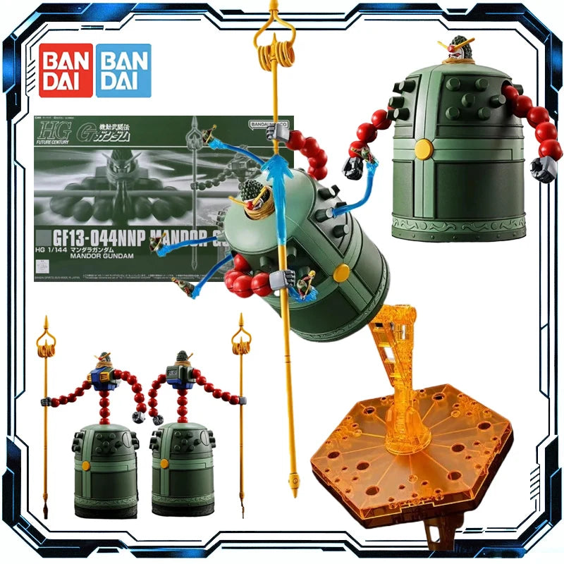 Bandai Original HGFC1/144 MANDOR GUNDAM Anime Action Figure Robot Collectible Assembly Model Toys Ornaments Gift Children