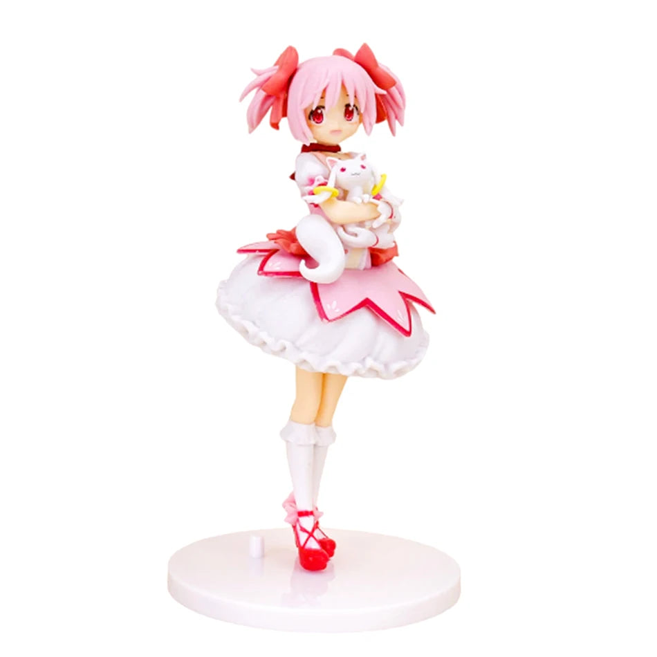 18CM Puella Magi Madoka Magica Aniem Фигура Kaname Madoka Magic Girl PVC Аниме Фигурки Модел Аниме Карикатура Модел Играчка Подарък
