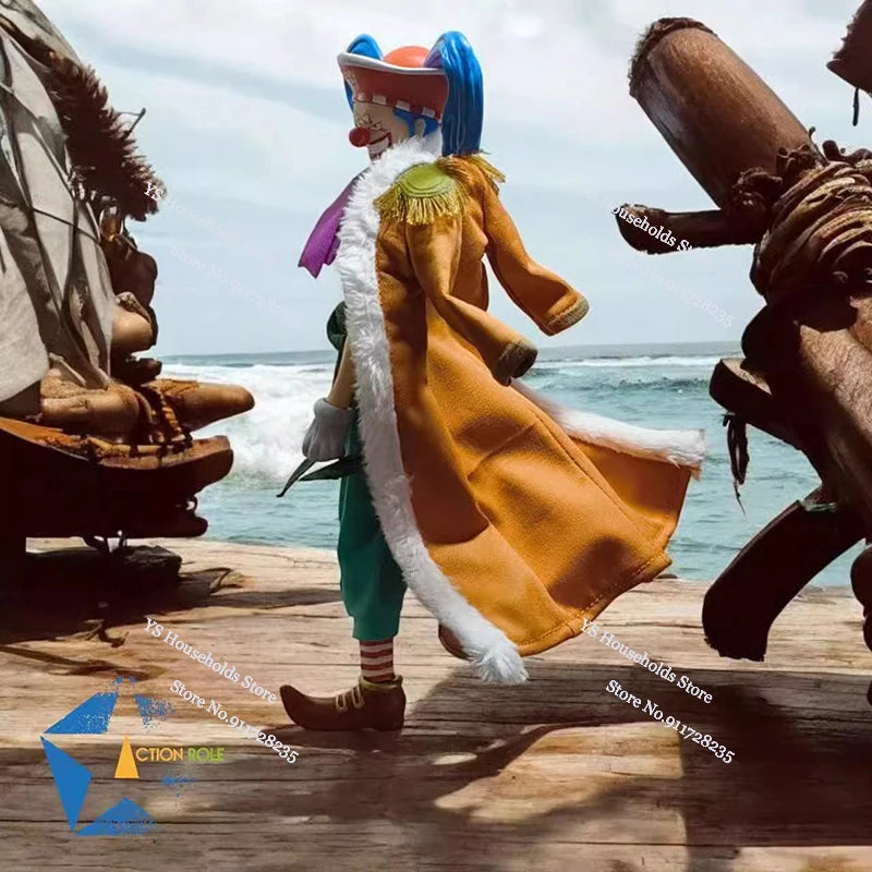 Action Role 1/12 Anime One Piece Cunning Clown Action Figure Collection Movable Body Design 6inch Male Soldier Model Toys Gift