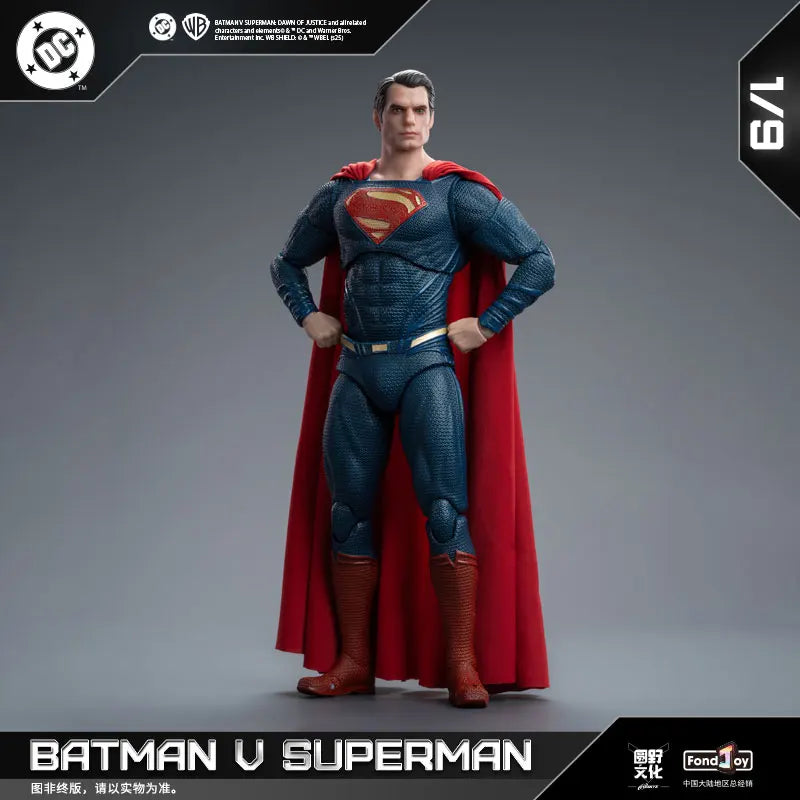 FondJoy BVS Set Figure Armored Batman v Superman：Dawn of Justice Battle Damaged Superman Action Figures 1/9 DC Toy Collection